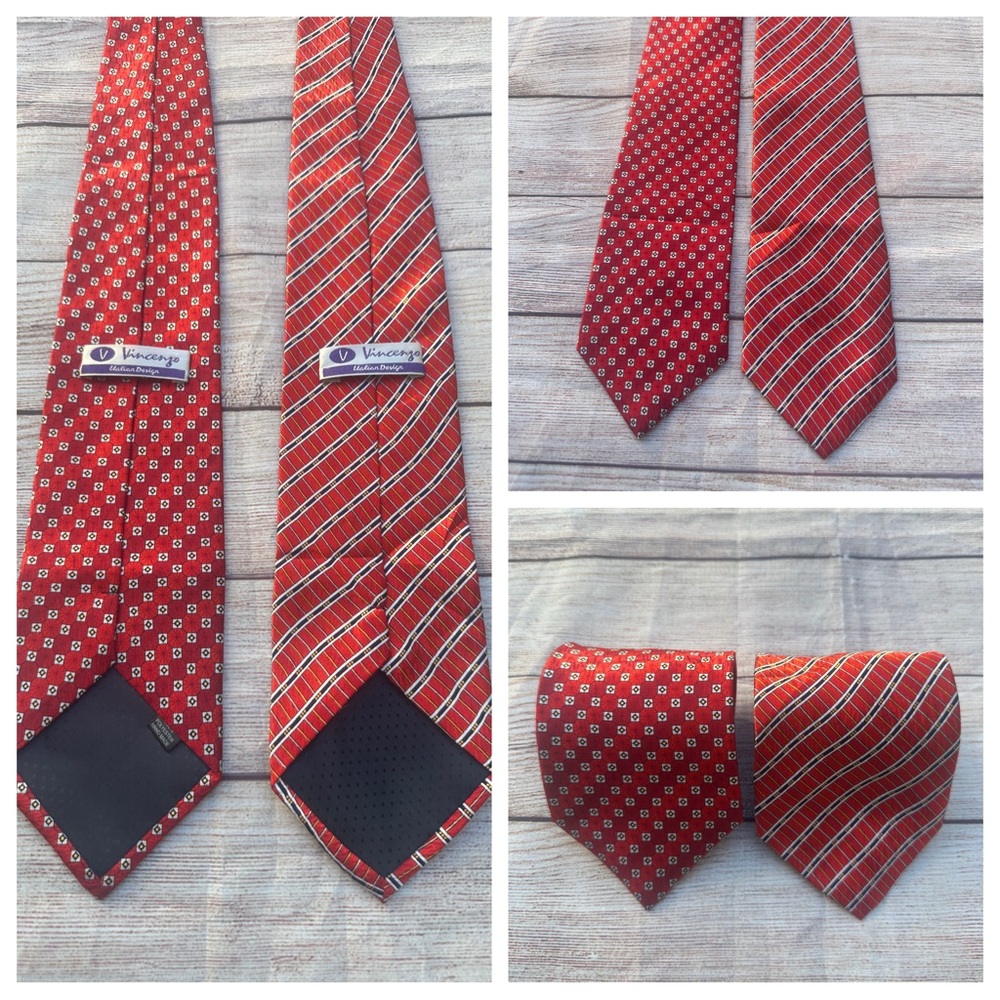 Lot of 2 VINCENZO silk Ties ref # 8137
EUC